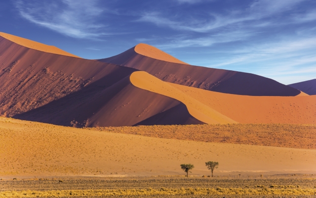 Eindrucksvolle Dünenformationen im Sossusvlei