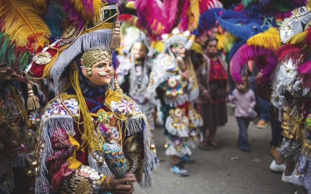 Traditionelle Trachten in Chichicastenango